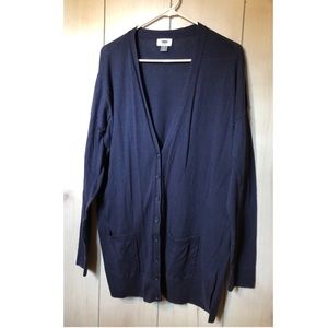 Navy Boyfriend Cardigan.